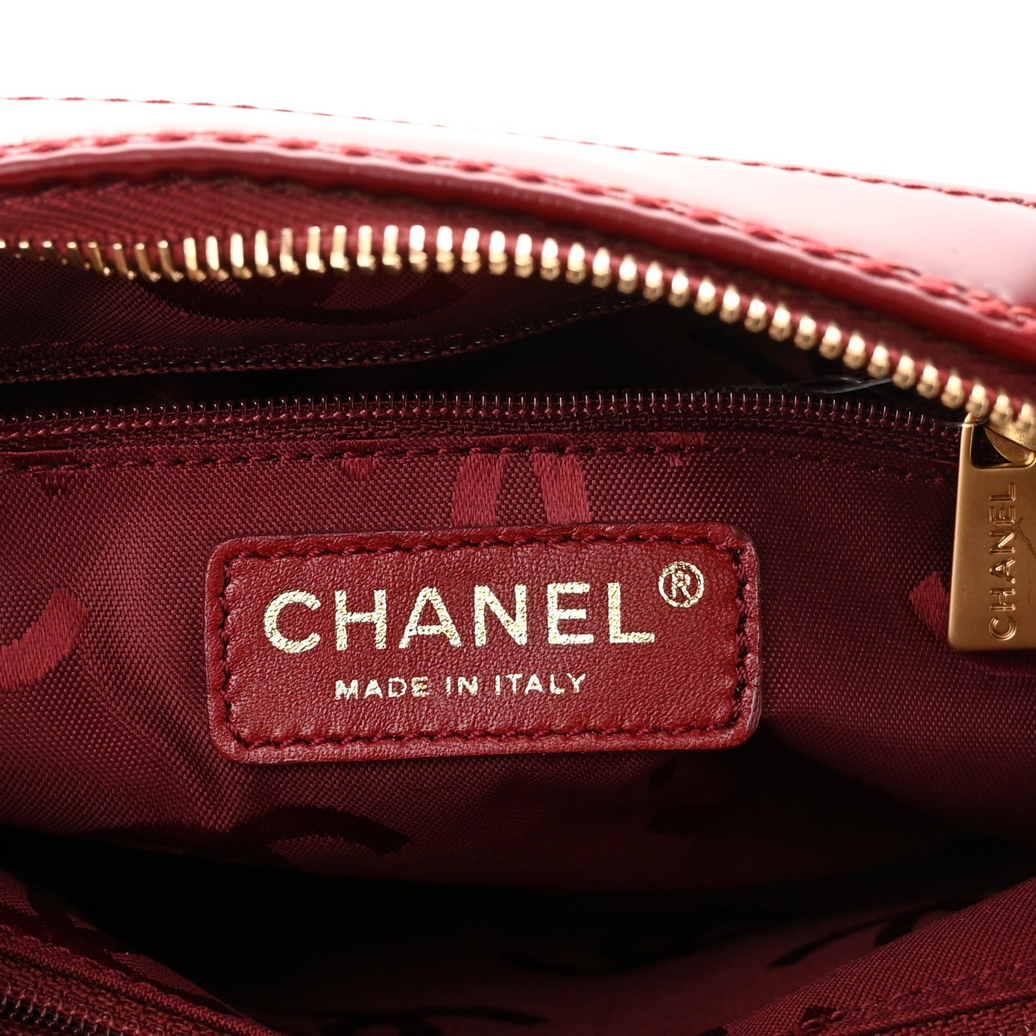 Chanel Calfskin Contrast Stitch Small Surpique Bowler Red 5 of 8