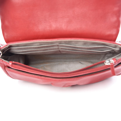 Chanel Lambskin Half Moon Wallet On Chain WOC Red 4 of 13