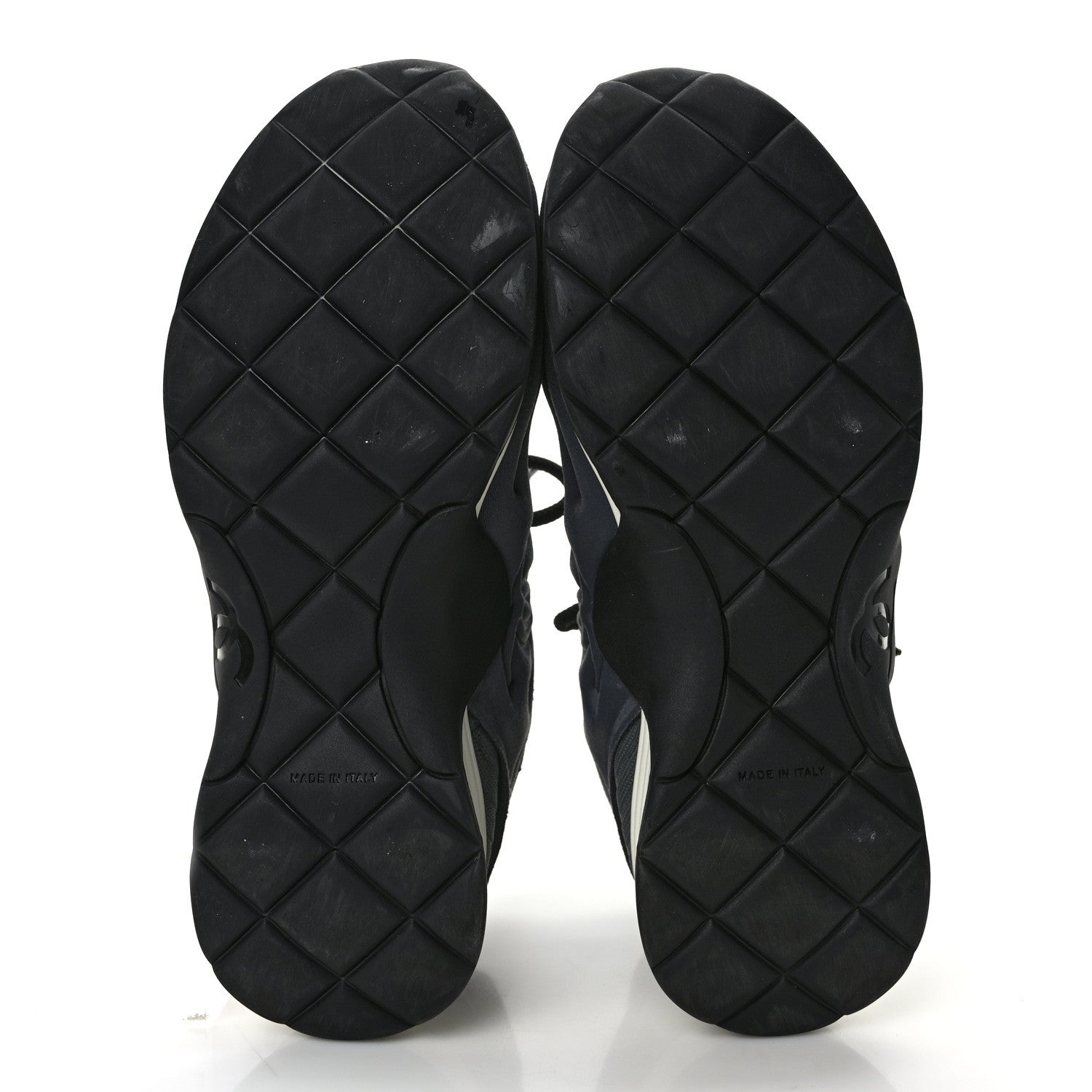 Chanel Stretch Fabric CC Sneakers 39 Grey 6 of 8