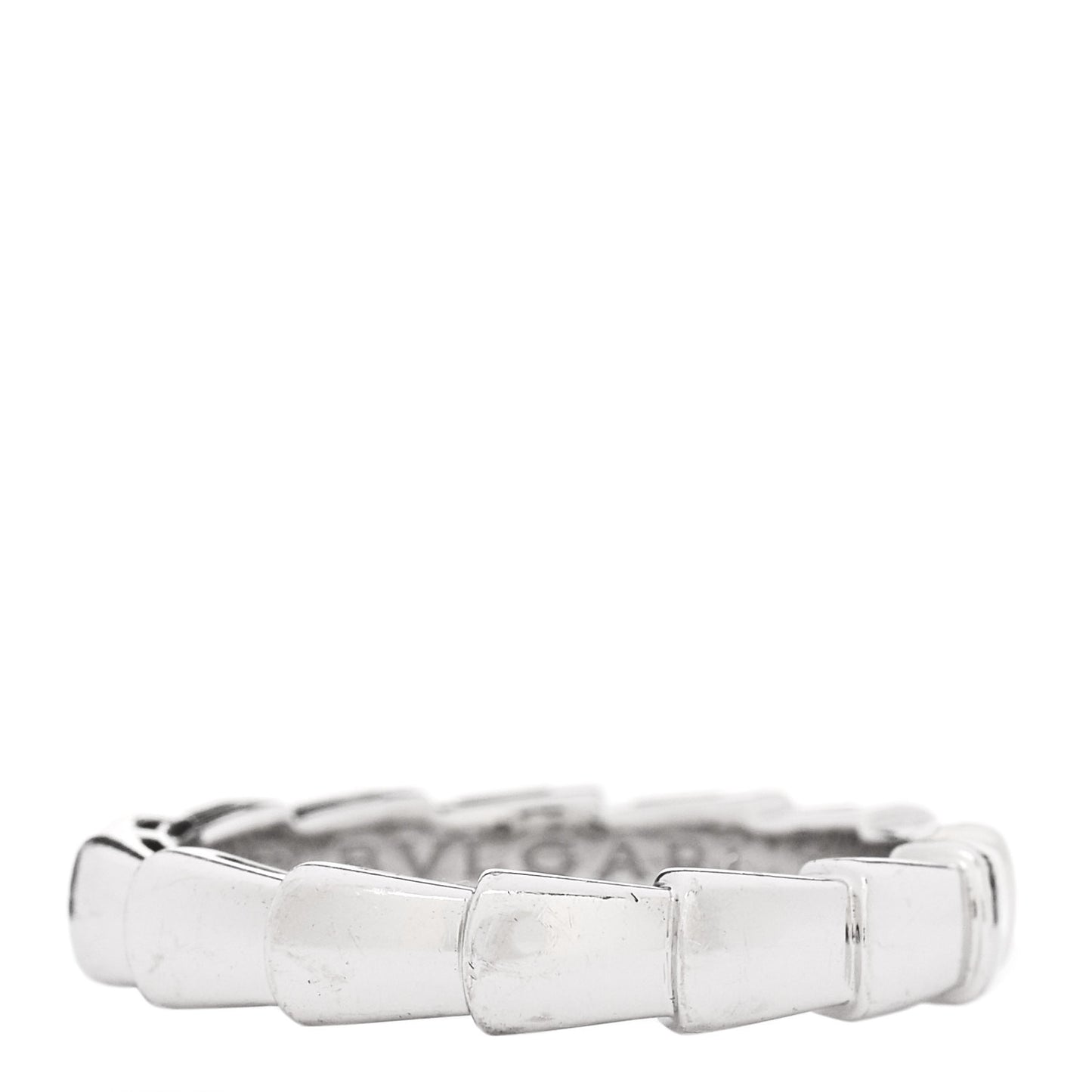 18K White Gold Serpenti Viper Band Ring 52 6