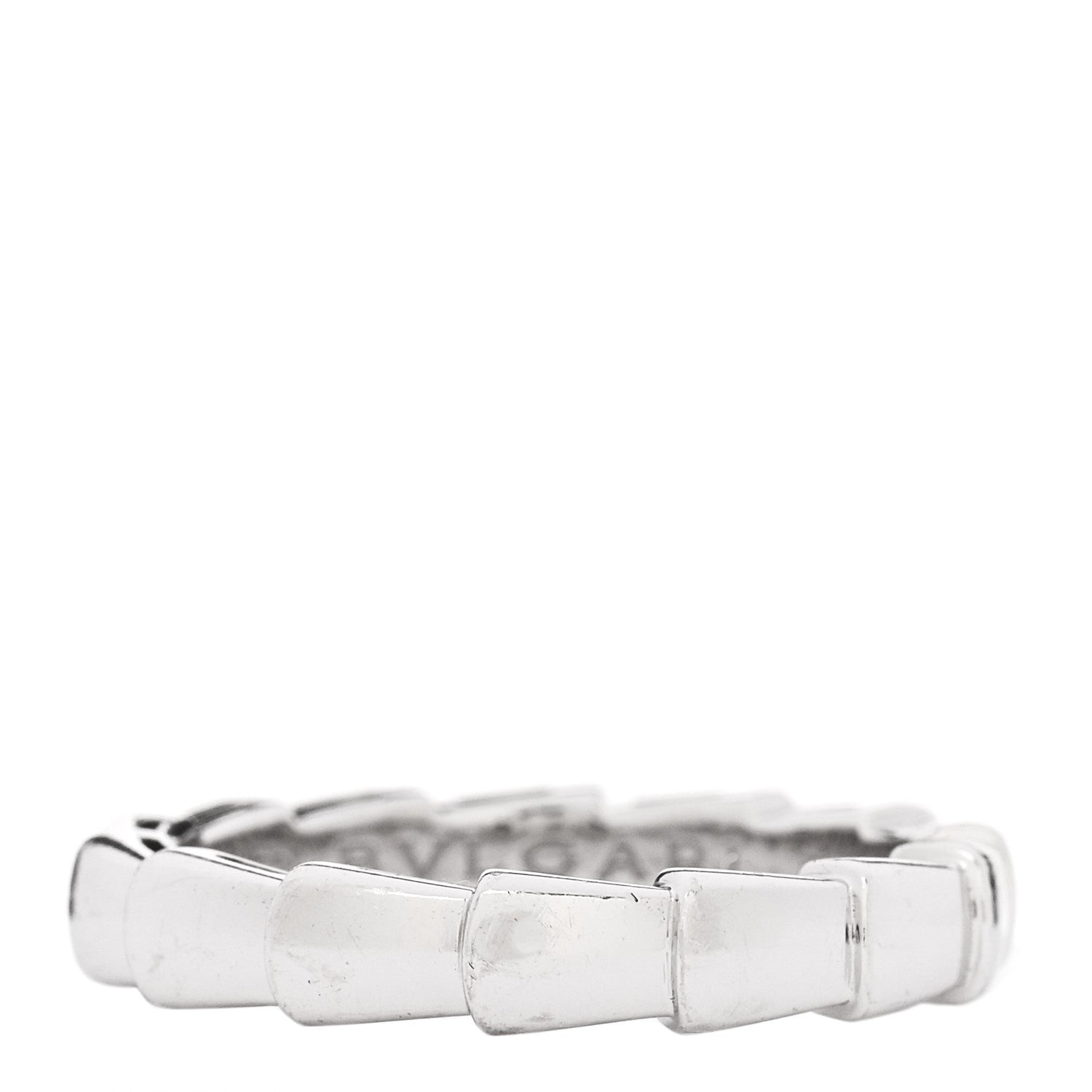 Bulgari 18K White Gold Serpenti Viper Band Ring 52 6 1 of 6