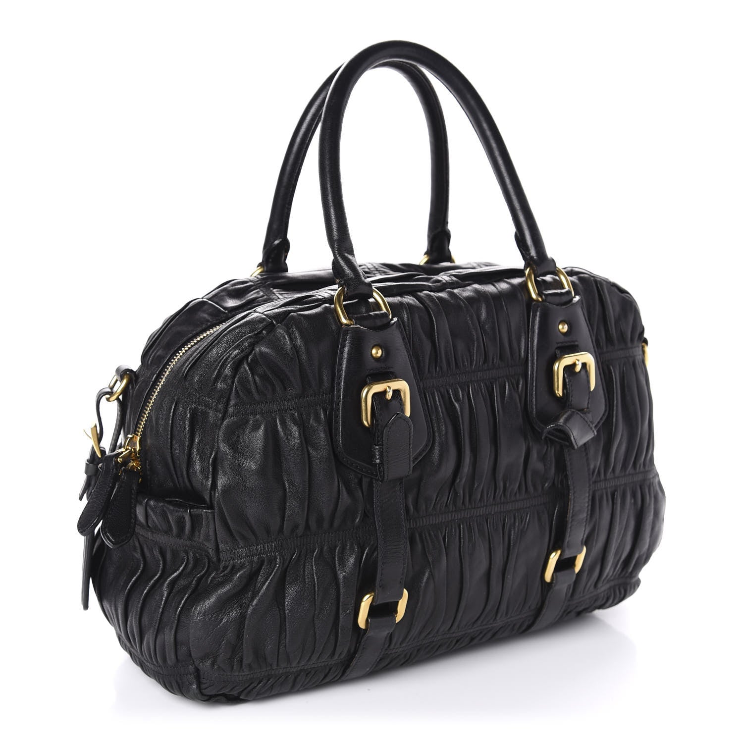 Prada Nappa Gaufre Tote Black 3 of 19