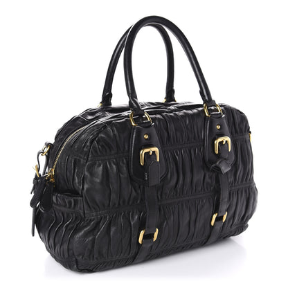 Prada Nappa Gaufre Tote Black 3 of 19