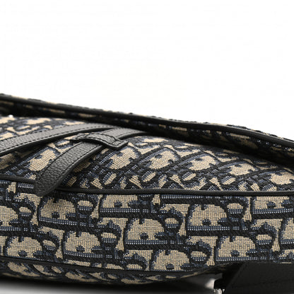 Christian Dior Oblique Mens Saddle Bag Blue 9 of 9