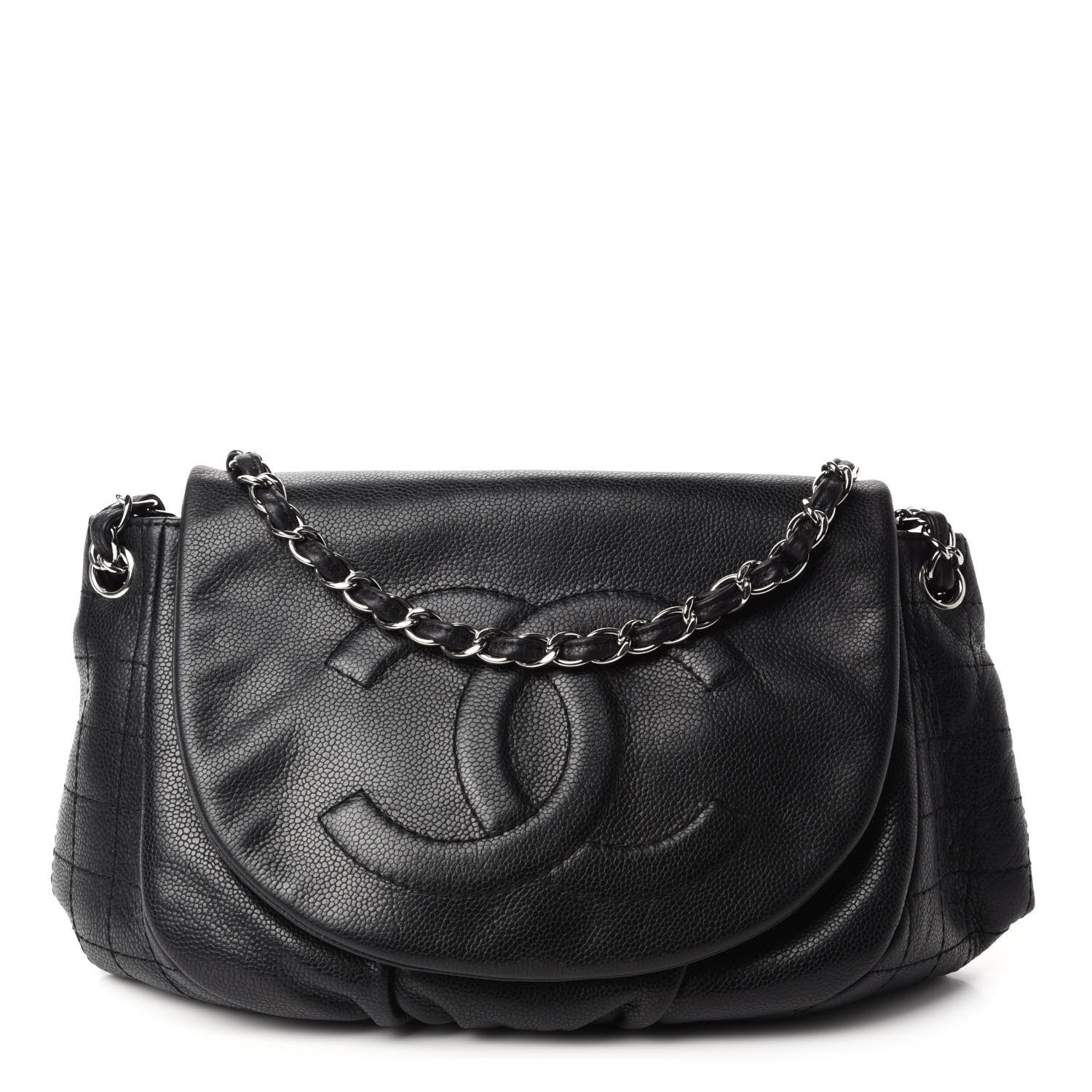 Chanel Caviar Half Moon Large Flap Black 1 of 10