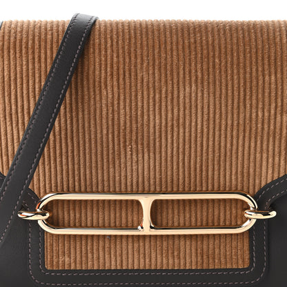 Hermes Velours Cotele Swift Sac Roulis 23 Tabac Camel Ebene 10 of 11