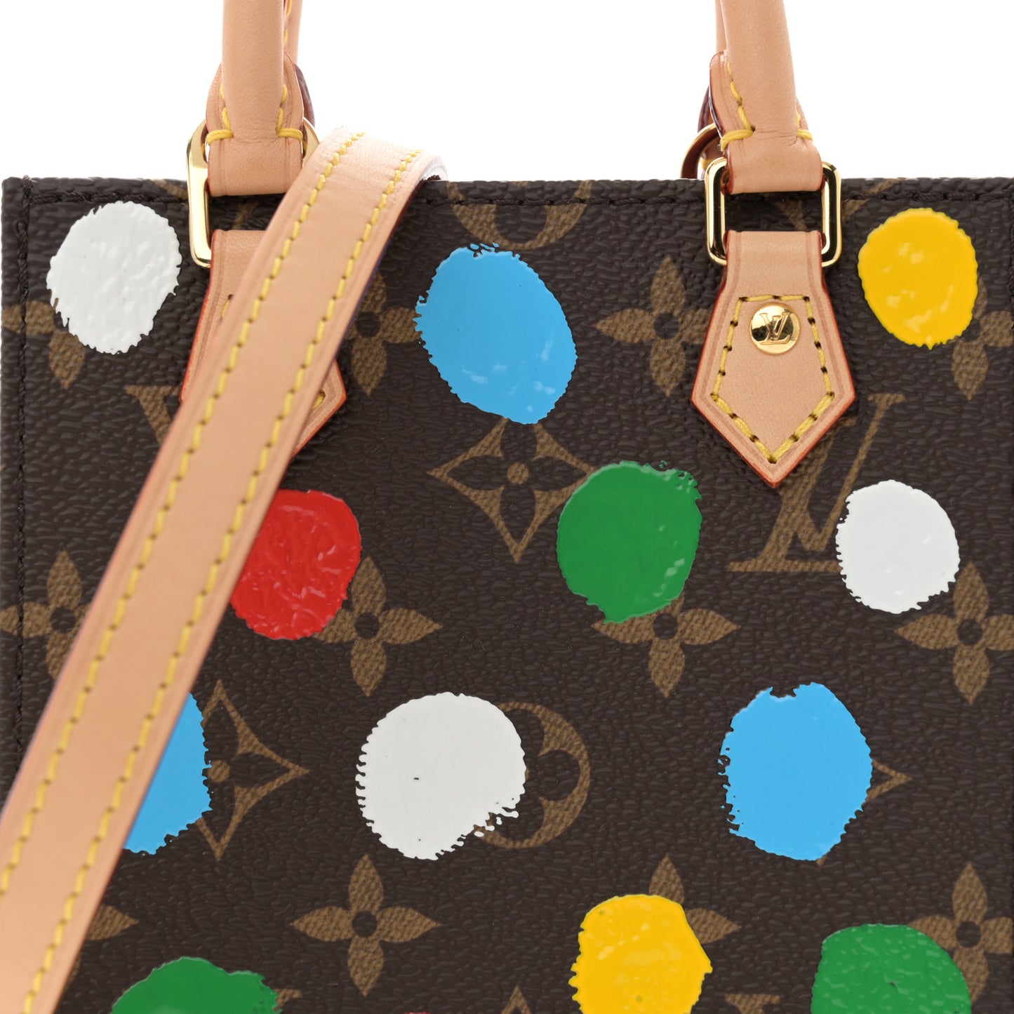LV X YK Monogram Dots Petit Sac Plat Multicolor