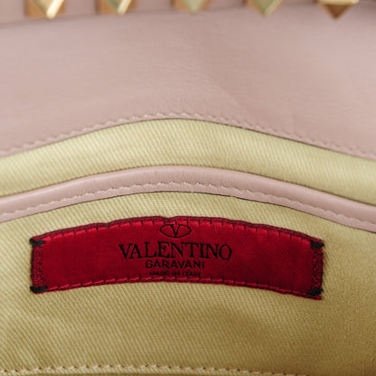 Valentino Garavani Vitello Mini Rockstud Flap Saddle Crossbody Bag Poudre 6 of 7