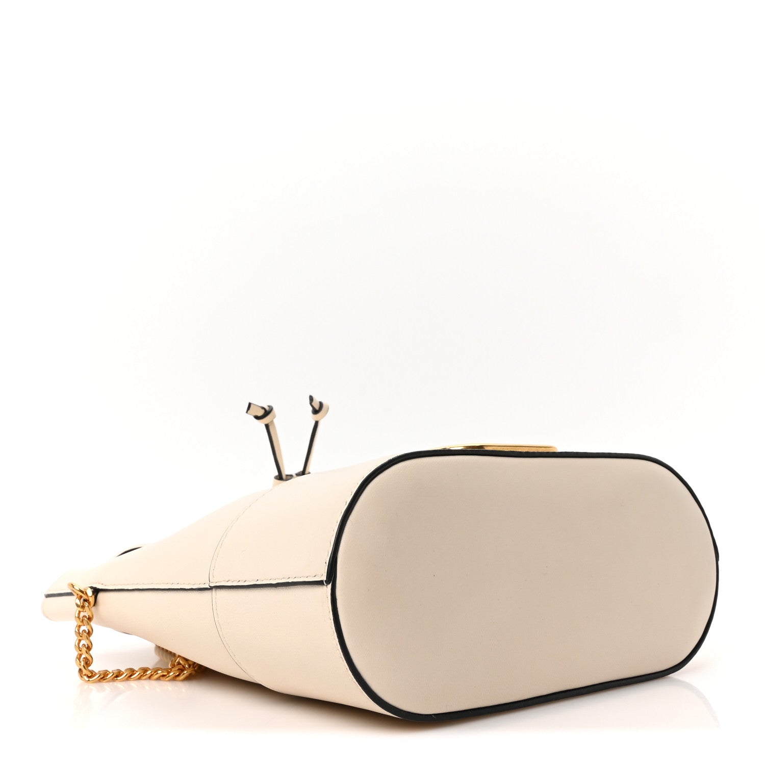 Valentino Garavani Nappa Mini VLogo Signature Chain Bucket Bag Light Ivory 4 of 10