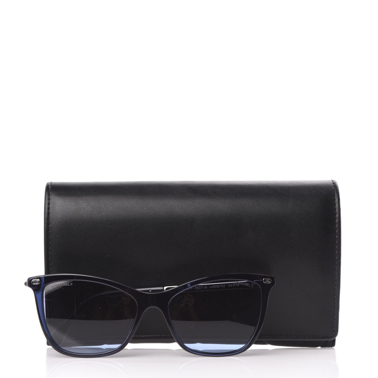 Chanel CC Cat Eye Sunglasses 5437-Q Dark Blue 8 of 8