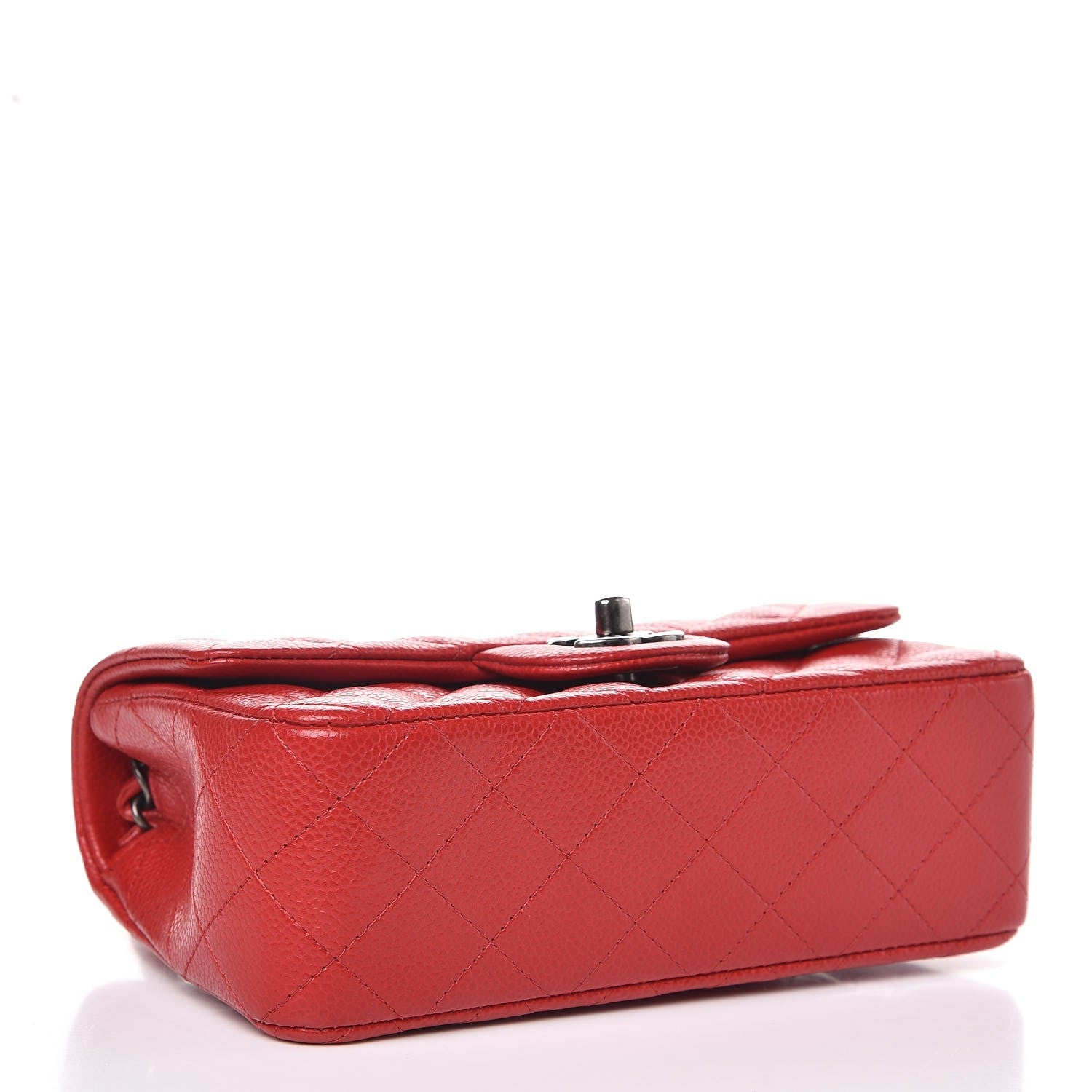 Chanel Caviar Quilted Mini Rectangular Flap Red 4 of 8