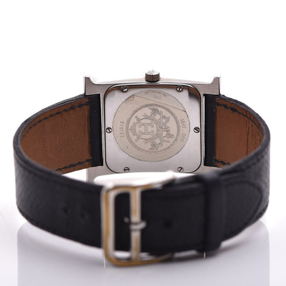 Hermes Stainless Steel Courchevel 26mm Heure H Hour Quartz Watch Noir 4 of 15