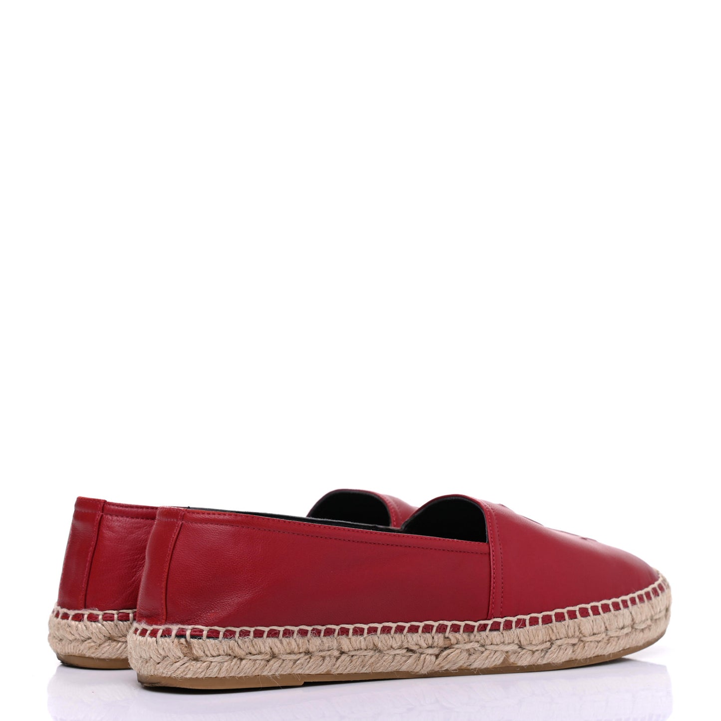 Lambskin Monogram Espadrilles 38.5 Red
