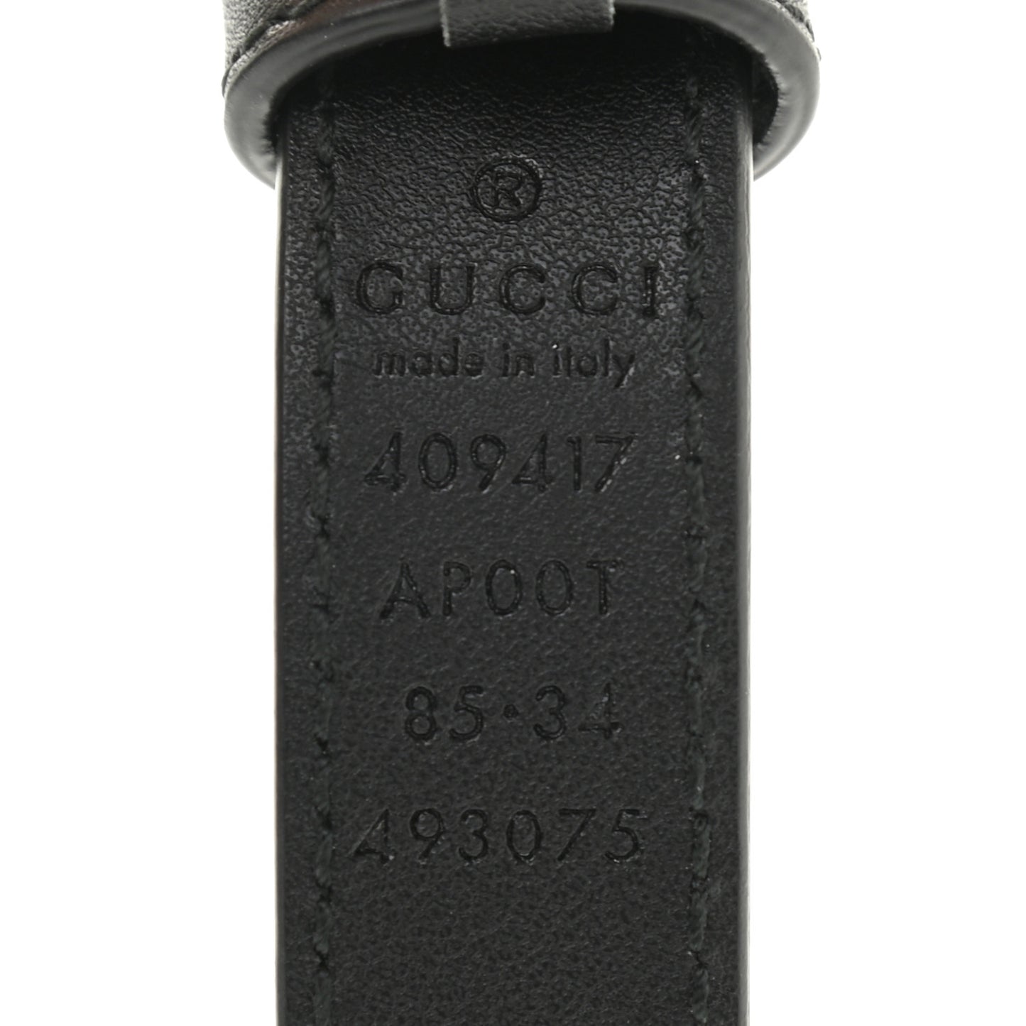 Calfskin Double G 20mm Belt 85 34 Black