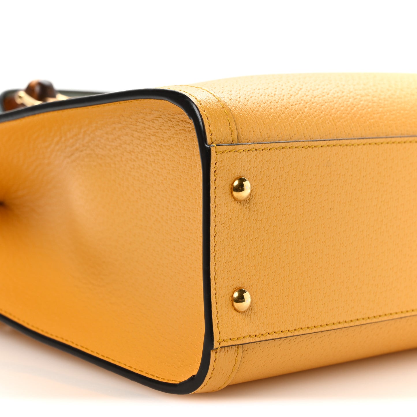 Textured Dollar Calfskin Web Small Diana Tote Bag Yellow Dusty Azure