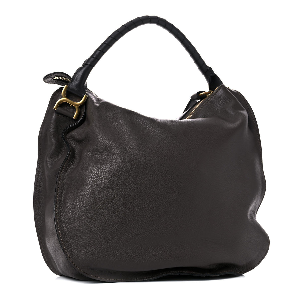 Calfskin Large Marcie Hobo Ash