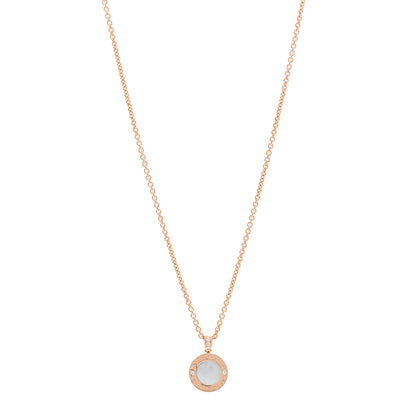 Bulgari 18K Rose Gold Diamond Black Onyx Mother of Pearl BVLGARI BVLGARI Pendant Necklace 1 of 6
