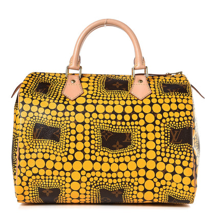 Louis Vuitton Monogram Kusama Town Speedy 30 Yellow 1 of 12