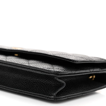 Chanel Caviar Quilted Wallet on Chain WOC Black 12 of 13