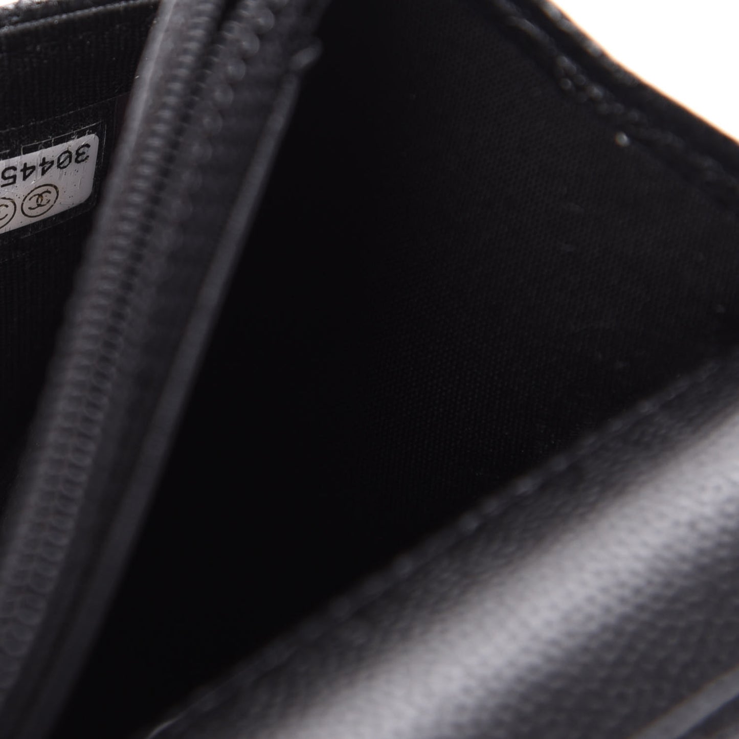 Caviar Quilted French New Wave Chain CC Wallet On Chain WOC Black