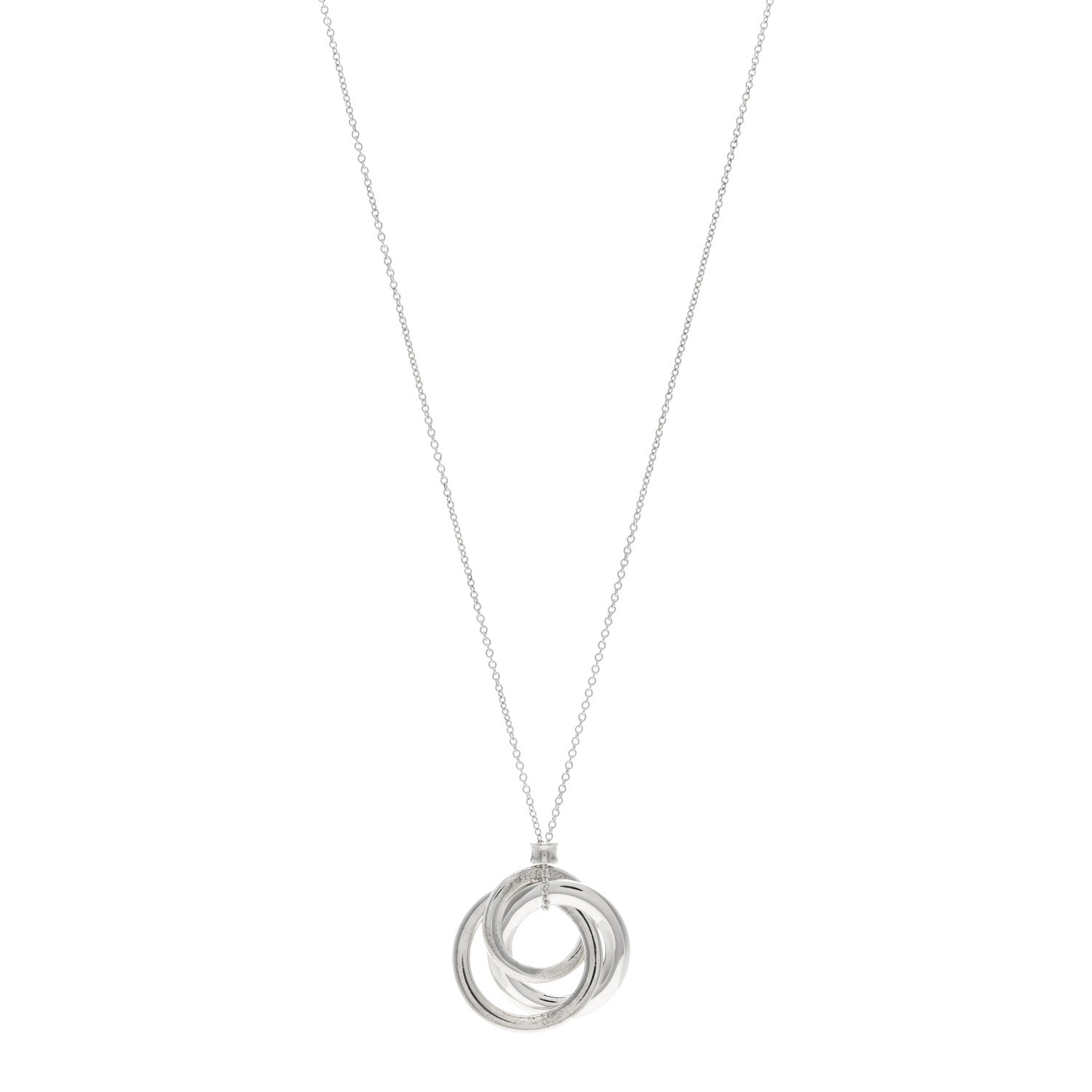 Tiffany Sterling Silver 1837 Circles Pendant Necklace 1 of 4