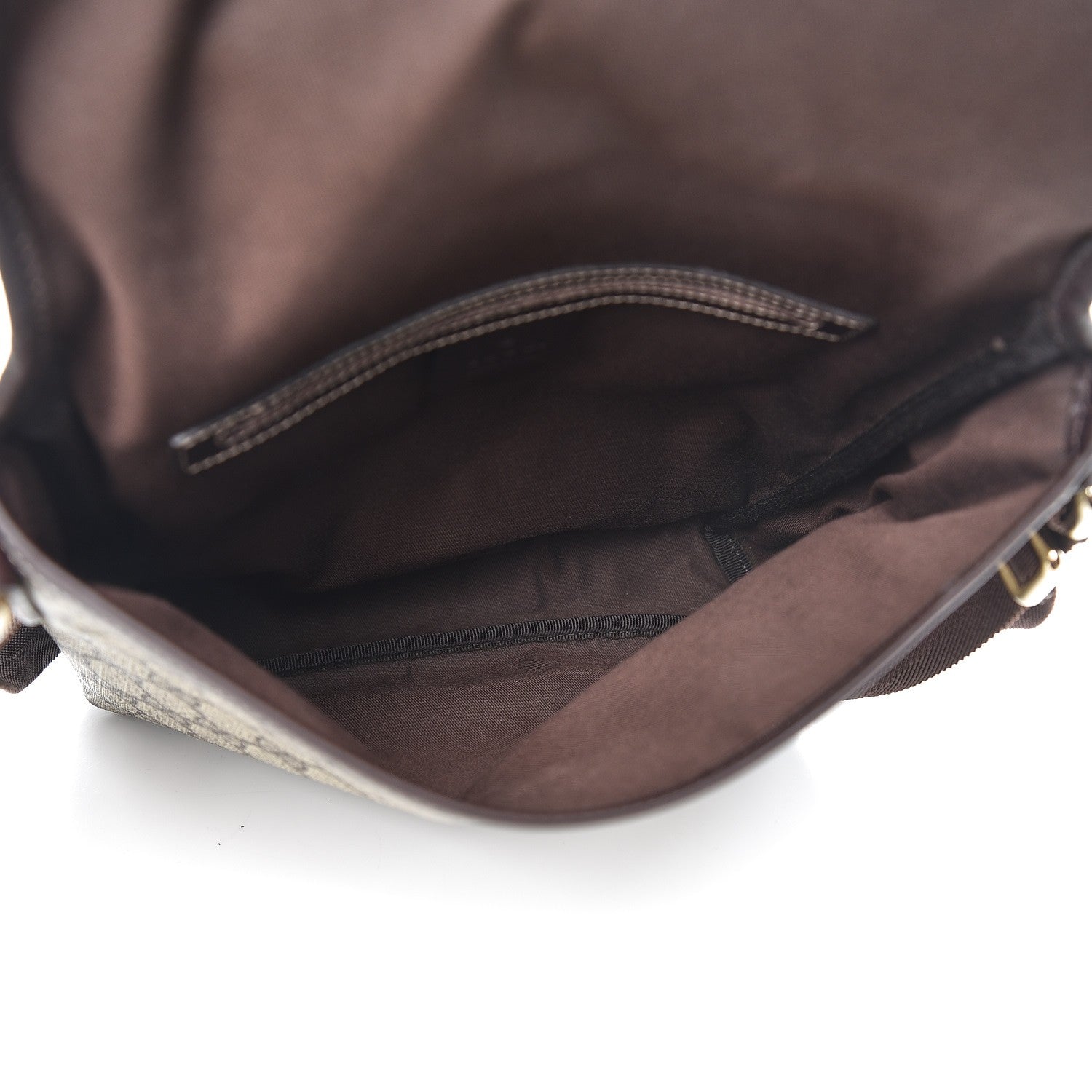 Gucci GG Plus Monogram Small Flap Messenger Bag Beige Dark Brown 5 of 8