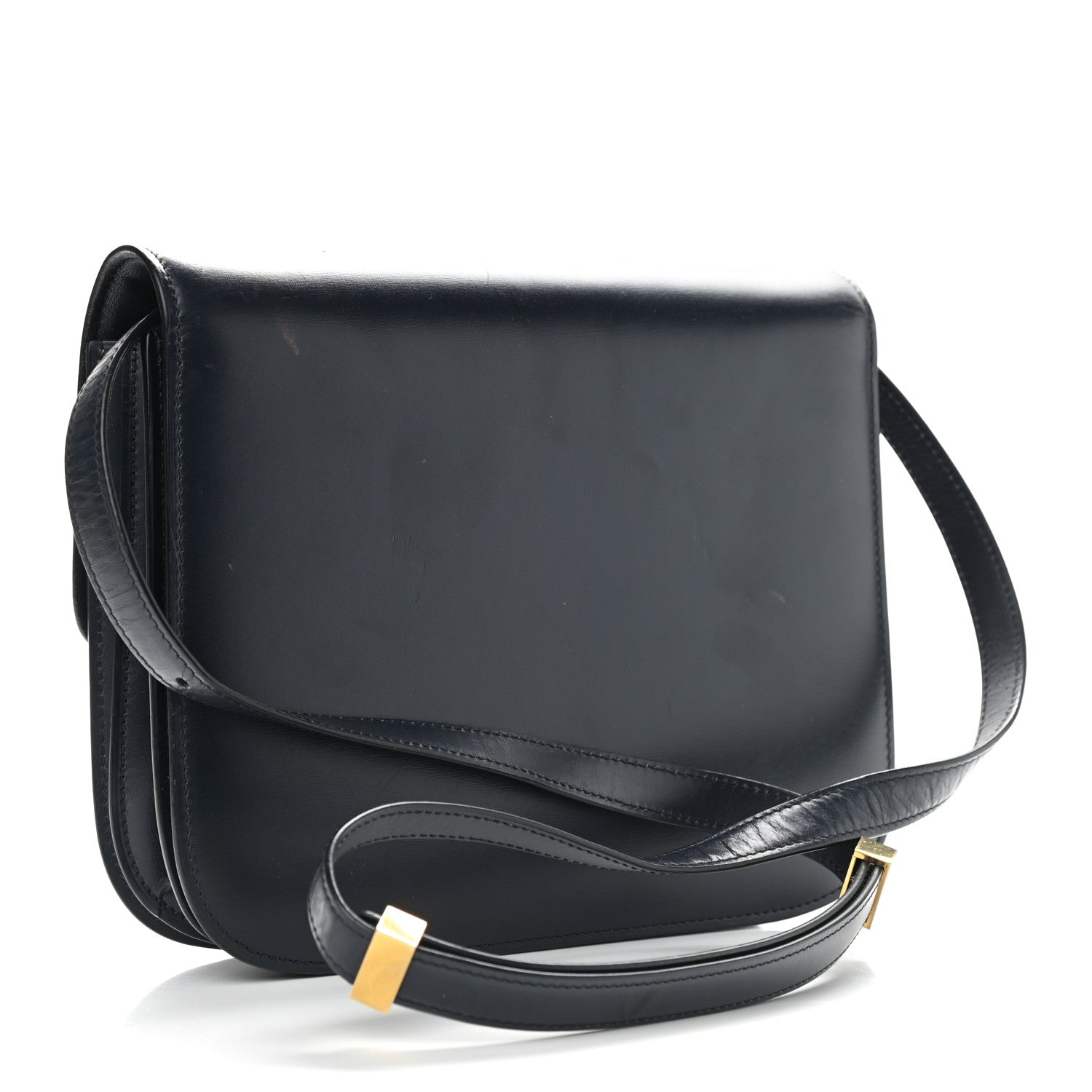 Celine Box Calfskin Medium Classic Box Flap Bag Navy 2 of 13