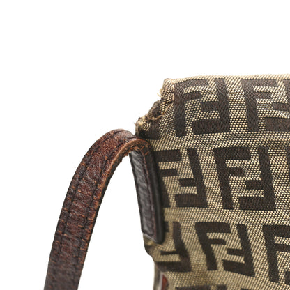 Fendi Zucchino Vitello Tube Messenger Bag Mogano Panna Bruciato 10 of 10