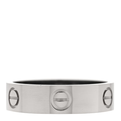 Cartier 18K White Gold 5.5mm LOVE Ring 58 8.5 1 of 4