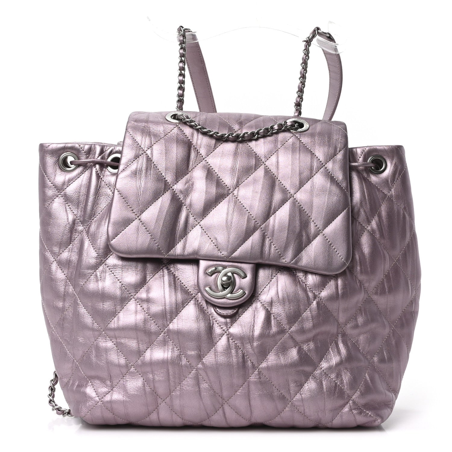 Chanel Iridescent Calfskin Quilted Ground Control Backpack Pink 1 of 10