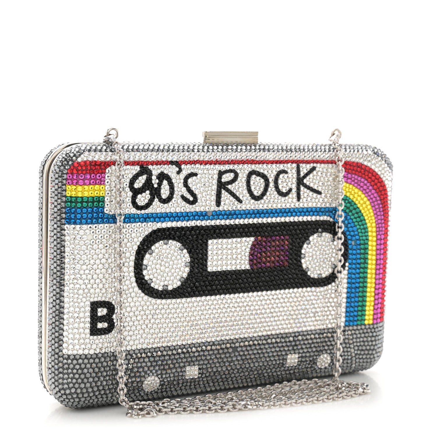 Judith Leiber Crystal Bespoke Rainbow Mix Slim Slide Minaudiere Clutch Multicolor 3 of 12