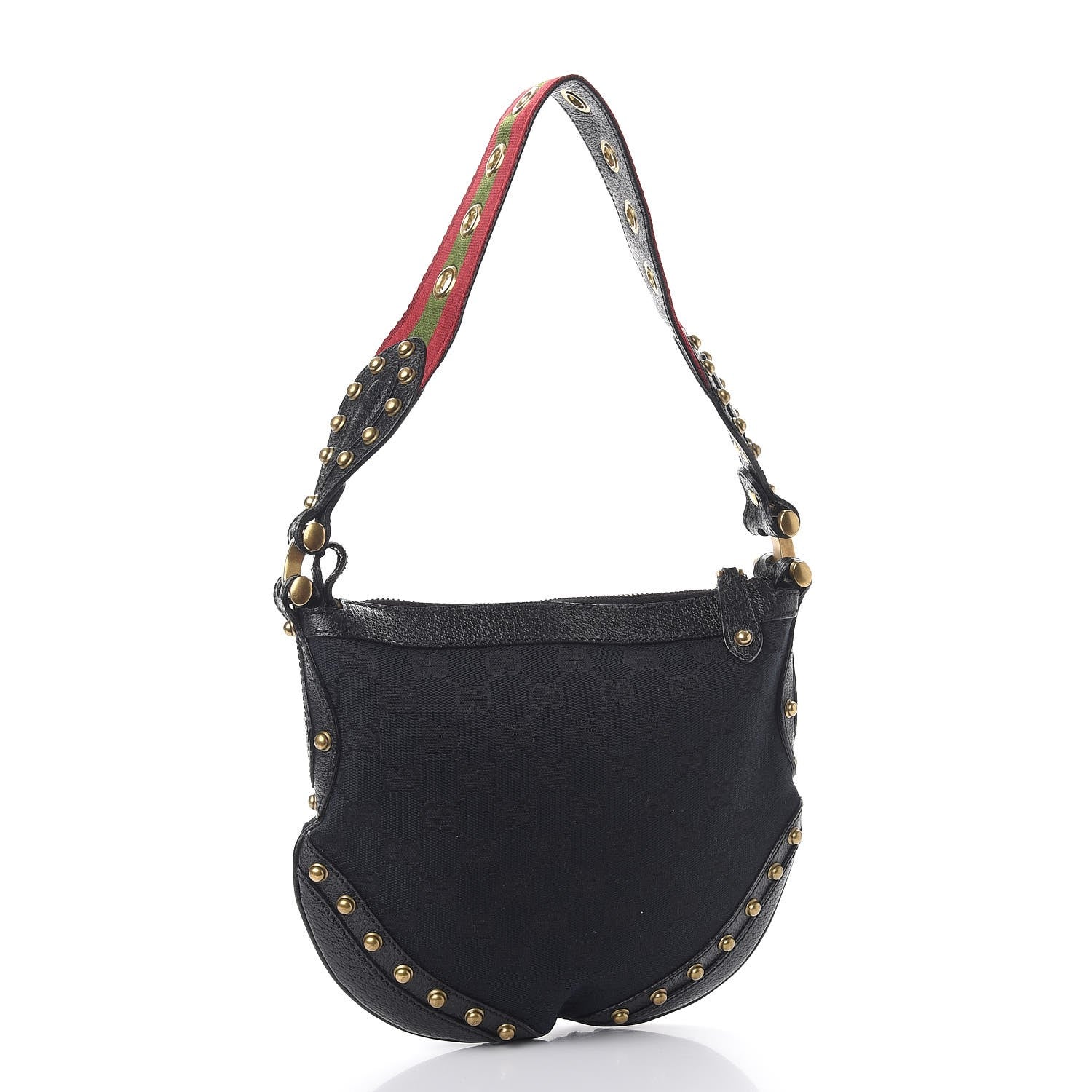 Gucci Monogram Studded Small Pelham Shoulder Bag Black 3 of 10