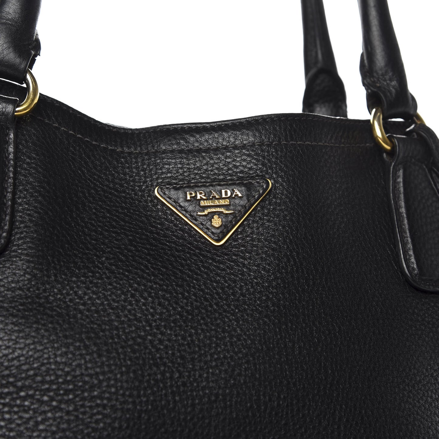Vitello Daino Shoulder Bag Black