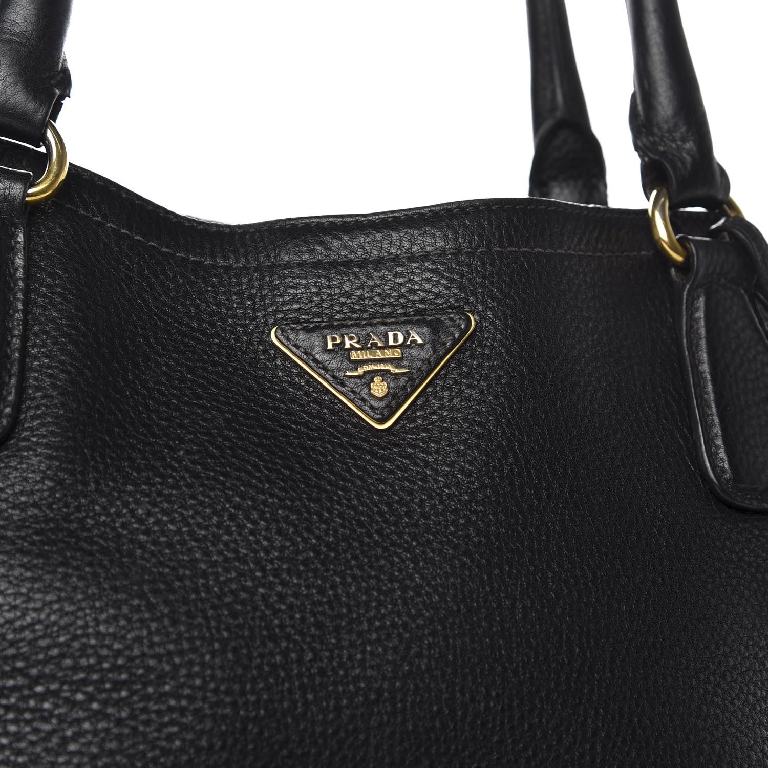 Prada Vitello Daino Shoulder Bag Black 9 of 9