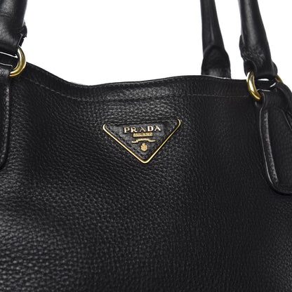Prada Vitello Daino Shoulder Bag Black 9 of 9