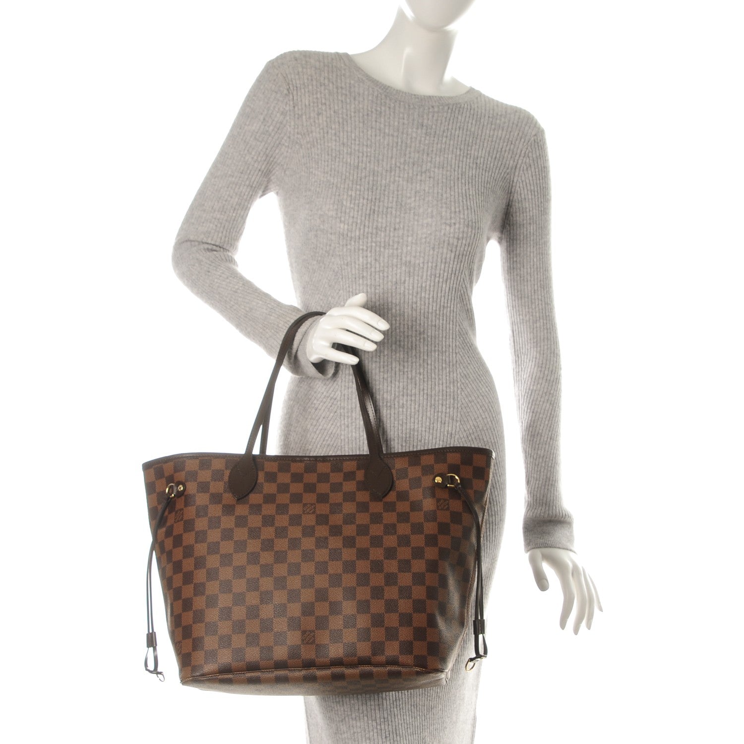 Louis Vuitton Damier Ebene Neo Neverfull MM Rose Ballerine 2 of 8