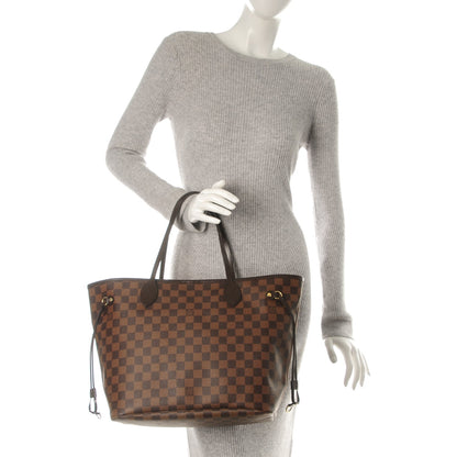 Louis Vuitton Damier Ebene Neo Neverfull MM Rose Ballerine 2 of 8