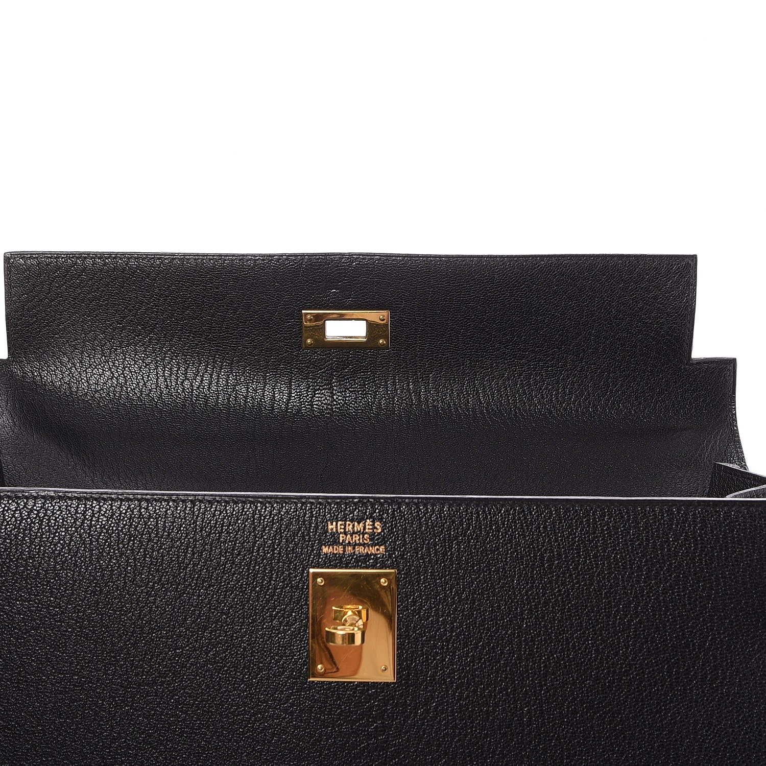 Hermes Chevre de Coromandel Kelly Sellier 35 Black 27 of 31