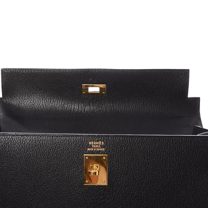 Hermes Chevre de Coromandel Kelly Sellier 35 Black 27 of 31