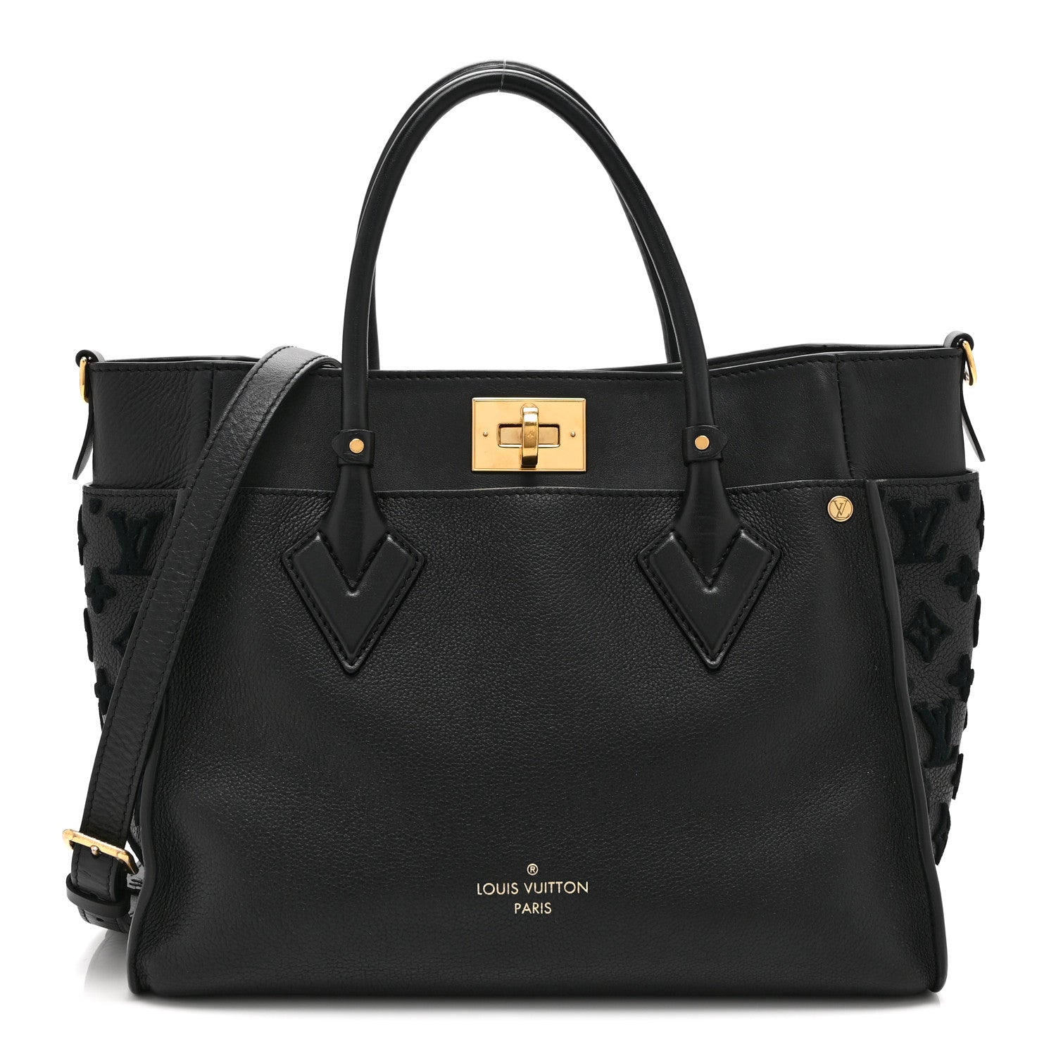 Louis Vuitton Calfskin Monogram Tufting On My Side Black 1 of 10