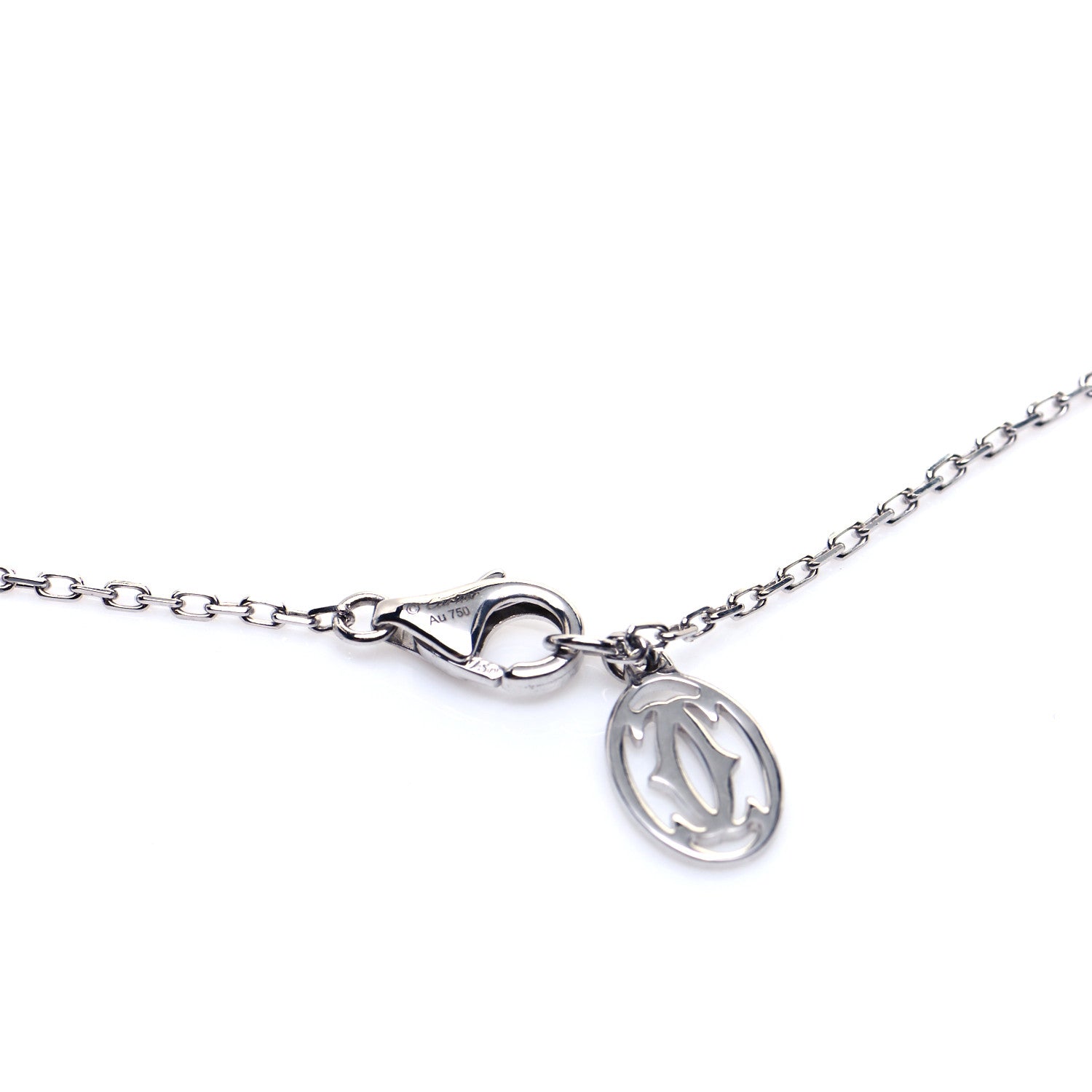 Cartier 18K White Gold Diamond SM D'Amour Pendant Necklace 4 of 5