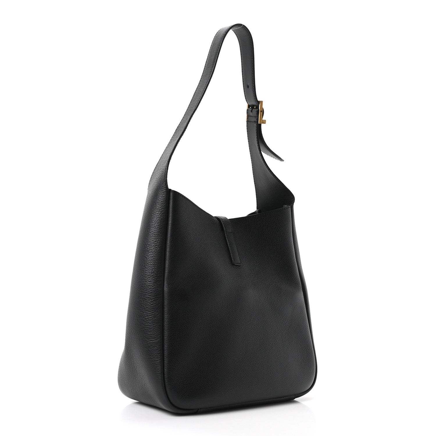 Saint Laurent Smooth Calfskin Small Le 5 A 7 Soft Hobo Black 3 of 10