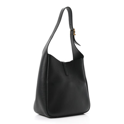 Saint Laurent Smooth Calfskin Small Le 5 A 7 Soft Hobo Black 3 of 10