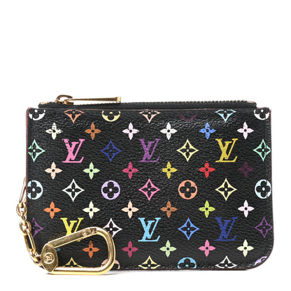 Louis Vuitton Monogram Multicolor Key Pouch Black Grenade 1 of 9