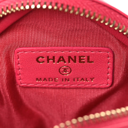 Chanel Lambskin Quilted Diamond Coin Purse Pink 5 of 8