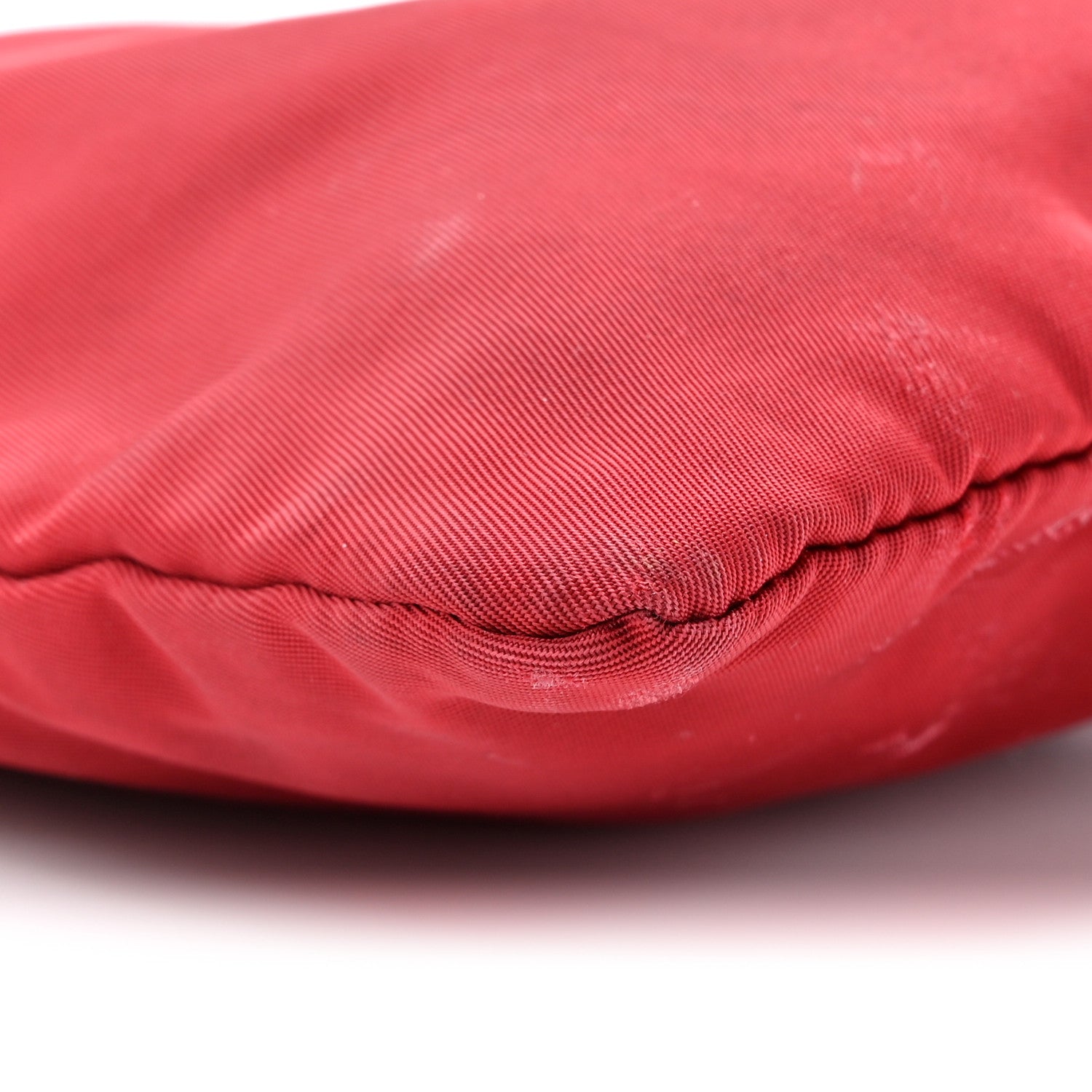 Prada Nylon Small Flat Messenger Bag Cherry 9 of 13