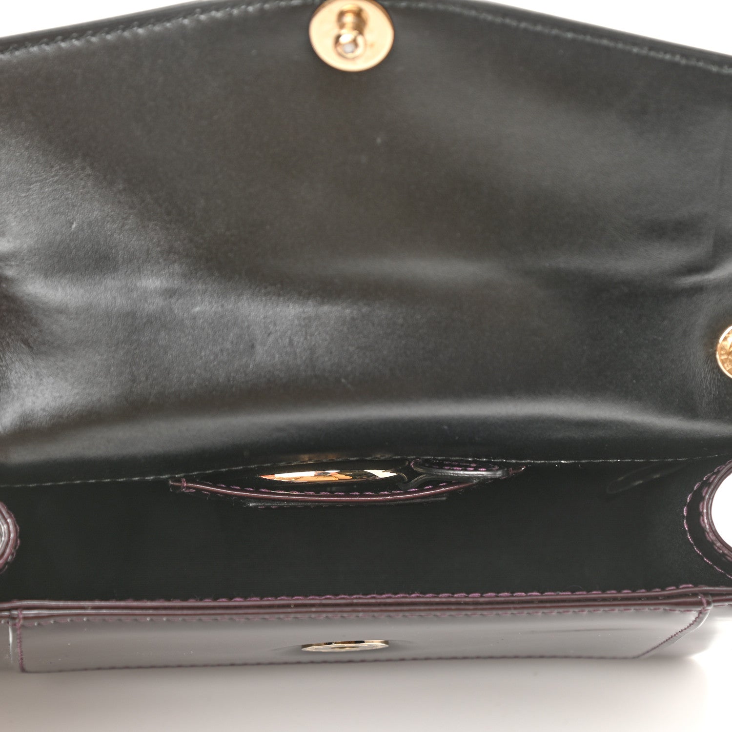 Bulgari Metallic Calfskin Serpenti Forever Shoulder Bag Plum 6 of 10
