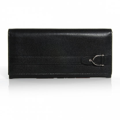 Gucci Shangai Calfskin Stirrup Long Wallet Black 1 of 7