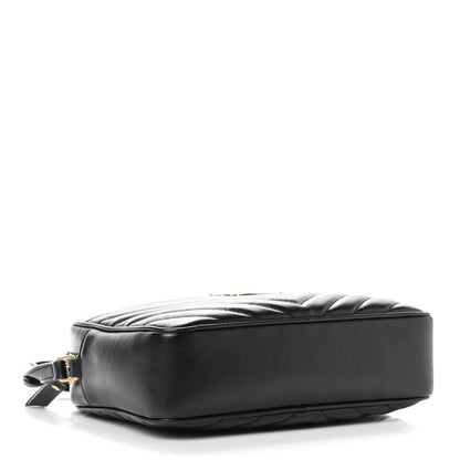 Saint Laurent Calfskin Matelasse Monogram Lou Camera Bag Black 4 of 10