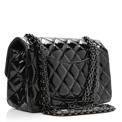 Chanel Patent Calfskin Quilted 2.55 Reissue Mini Flap So Black 3 of 12